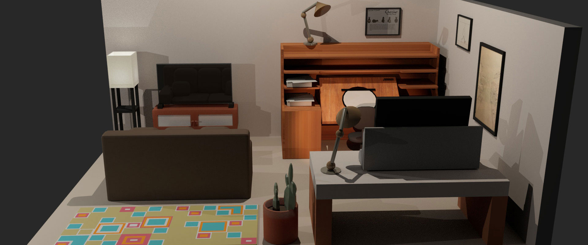 First slide of interior drawing